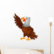 Eagle Cartoon Waving Wall Decal