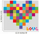 Heart of Color Pixels Heart Bit Wall Decal
