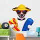 summer beach dog Wall Decal