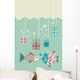 Happy Fish Present Boxes Wall Decal