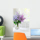 Bunch Lilac in Vase on Table Wall Mural