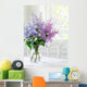 Bunch Lilac in Vase on Table Wall Mural