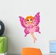 Illustration Beautiful Pink Fairy Wall Decal