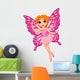 Illustration of a beautiful pink fairy Wall Decal