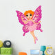 Illustration of a beautiful pink fairy Wall Decal