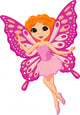 Illustration of a beautiful pink fairy Wall Decal