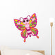 Cute butterfly cartoon Wall Decal