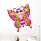 Cute butterfly cartoon Wall Decal