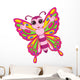 Cute butterfly cartoon Wall Decal