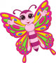 Cute butterfly cartoon Wall Decal