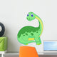 Cute dinosaur cartoon Wall Decal