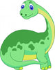 Cute dinosaur cartoon Wall Decal