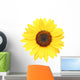 Sunflower Macro Over White Wall Decal