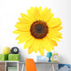 Sunflower Macro Over White Wall Decal