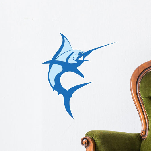Marlin vector, swordfish illustration Wall Decal