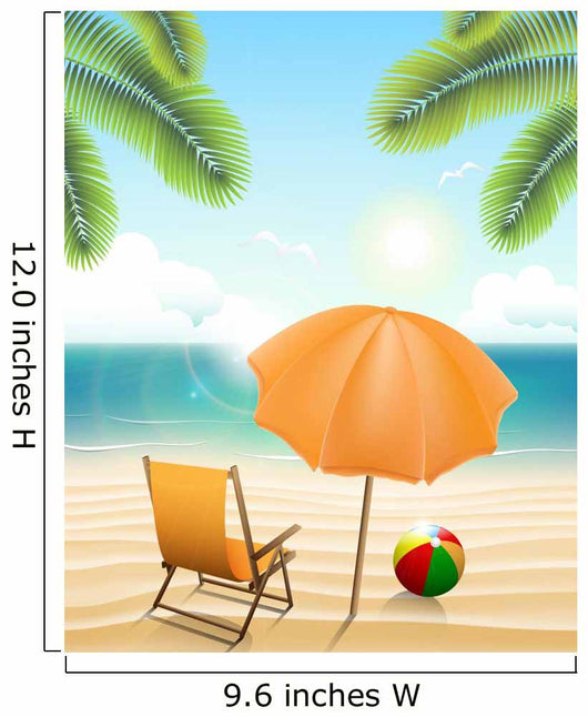 Beach with Parasol Chair