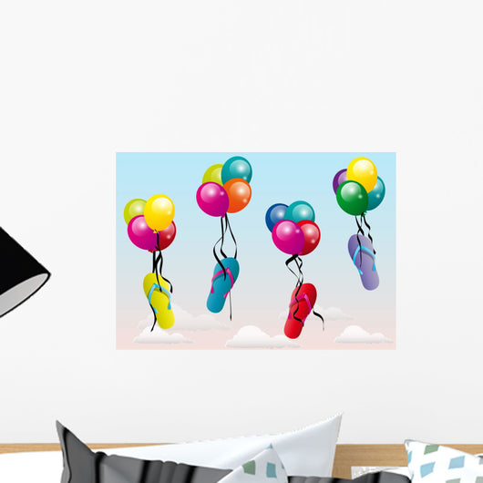 Thongs balloons Wall Mural