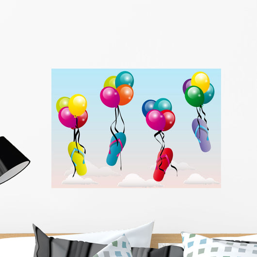 Thongs balloons Wall Mural