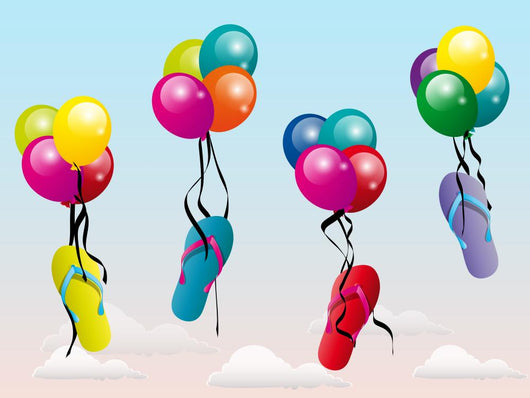 Thongs balloons Wall Mural