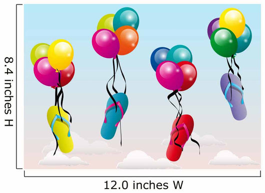 Thongs balloons Wall Mural