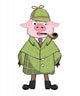 Pig Detective Sherlock Wall Decal
