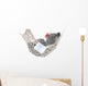 Cute Gray Kitten Sleep in Hammock with Open Book Wall Decal