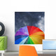Rainbow Umbrella on Stormy Sky Wall Mural