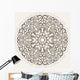 Curl pattern background. Ornamental round lace. Wall Mural
