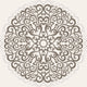 Curl pattern background. Ornamental round lace. Wall Mural