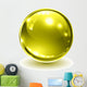 3D Glass Sphere Gold
