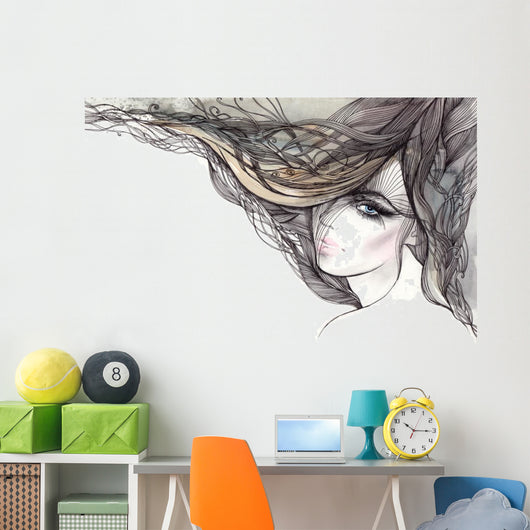 Woman with Beautiful Hair