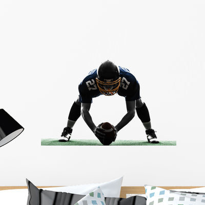 Center American Football Player shown on a wall