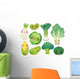 Cute Smiling Veggies Wall Decal