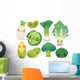 Cute Smiling Veggies Wall Decal