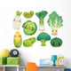 Cute Smiling Veggies Wall Decal