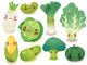 Cute Smiling Veggies Wall Decal