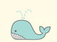 Cute Whale - Vector File EPS10 Wall Decal