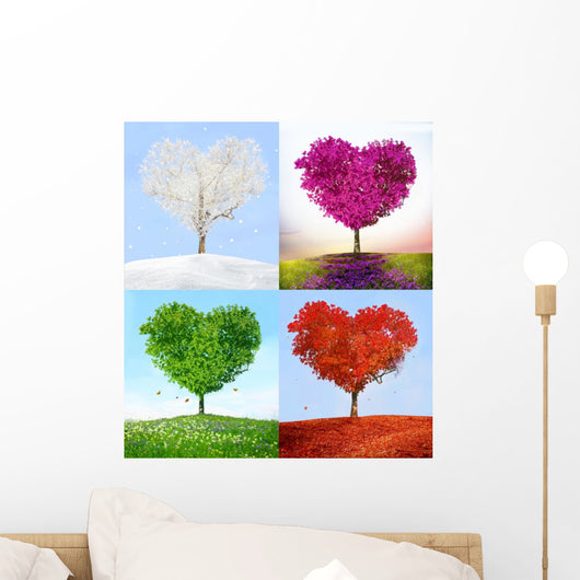 Tree of love in for season Wall Mural
