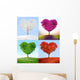 Tree of love in for season Wall Mural