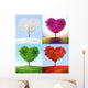 Tree of love in for season Wall Mural