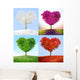 Tree of love in for season Wall Mural