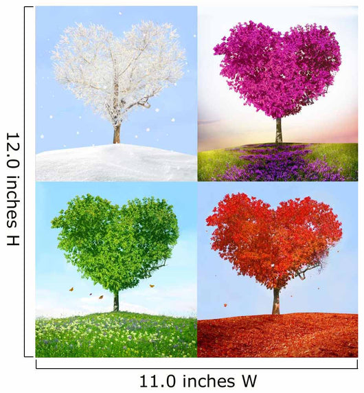Tree of love in for season Wall Mural