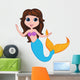 Cute Mermaid Cartoon Wall Decal