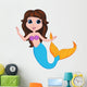 Cute Mermaid Cartoon Wall Decal