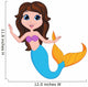 Cute Mermaid Cartoon Wall Decal