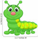 Cute green caterpillar cartoon Wall Decal
