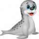 Baby Seal Cartoon Wall Decal