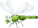 Dragonfly cartoon Wall Decal