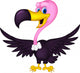 Cute Vulture Cartoon Wall Decal