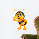 Cute bee cartoon thumb up Wall Decal